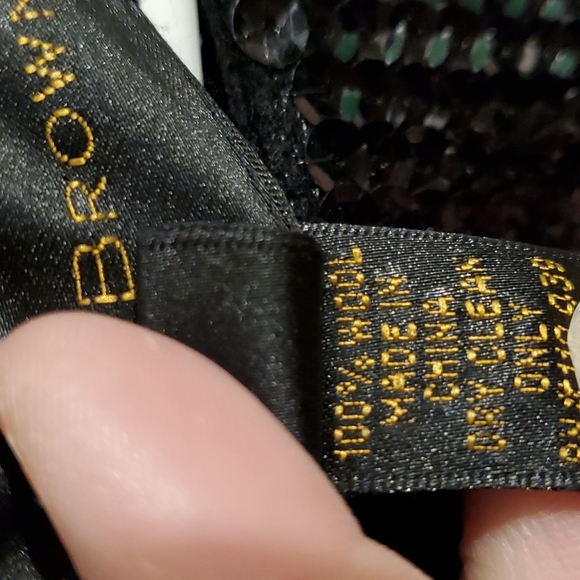 JB by Julie Brown women's S black wool sequenced midi dress - Picture 5 of 5